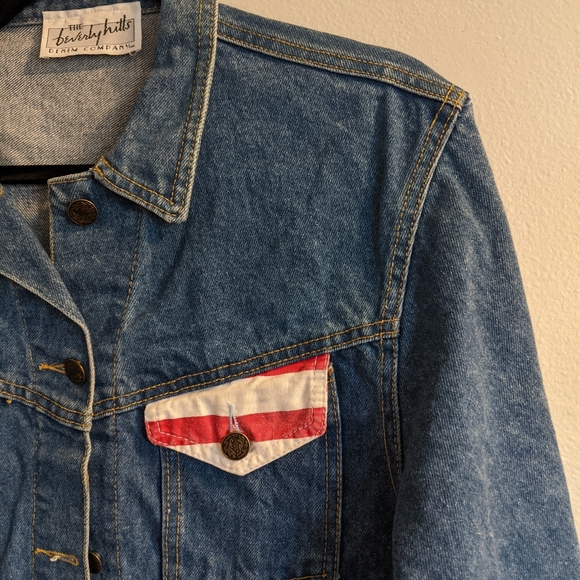 Vintage Beverly Hills Denim Crop Americana Jacket - Picture 12 of 13